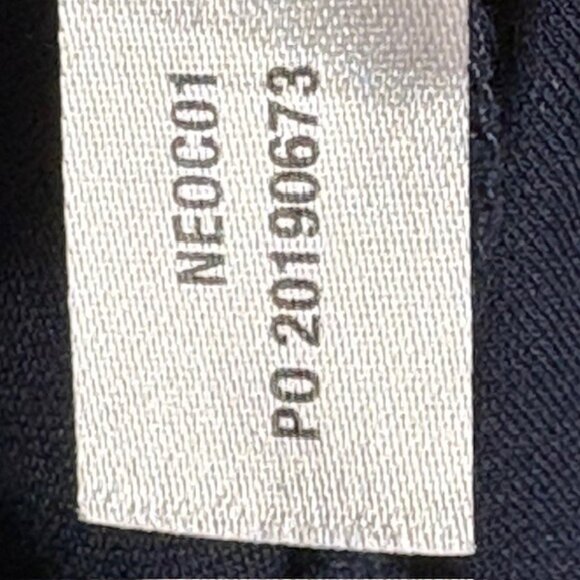 Stella & Dot Long Sleeved Crew Neckline Split Side Ruffled Top - Navy Blue - L - Picture 10 of 10